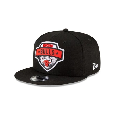 Black Chicago Bulls Hat - New Era NBA Tip Off Edition 9FIFTY Snapback Caps USA3801925